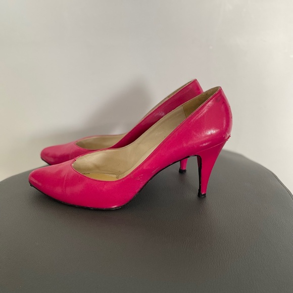 SHOES LEATHER HOT PINK SIZE 8.5N HOT! HOT !HOT! - Picture 11 of 11